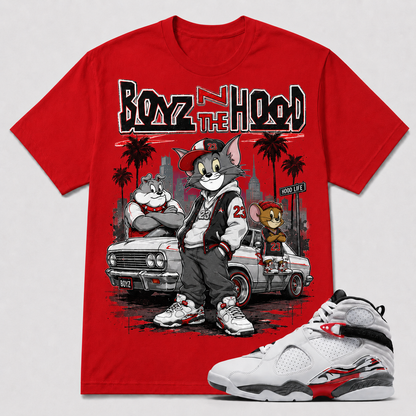 BOYZ ON THE HOOD Shirt To Match AJ 8 Bugs Bunny, AJ 8 Matching Shirt