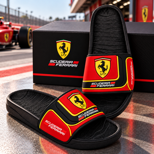 Scuderia Ferrar Racing Custom Leather Sandals