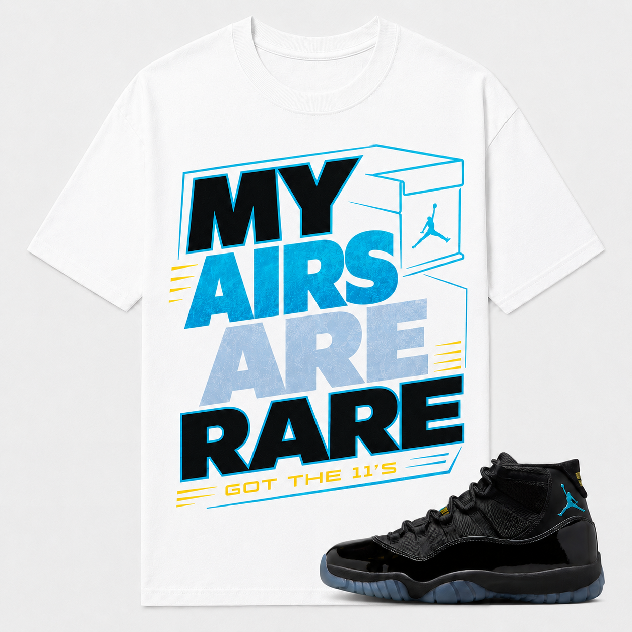"MY AIRS ARE RAIR" Shirt To Match AJ 11 Retro 'Gamma', AJ 11 Matching Shirt