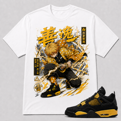 "ZENITSU" Shirt To Match AJ 4 Retro Thunder, AJ 4 Matching Shirt
