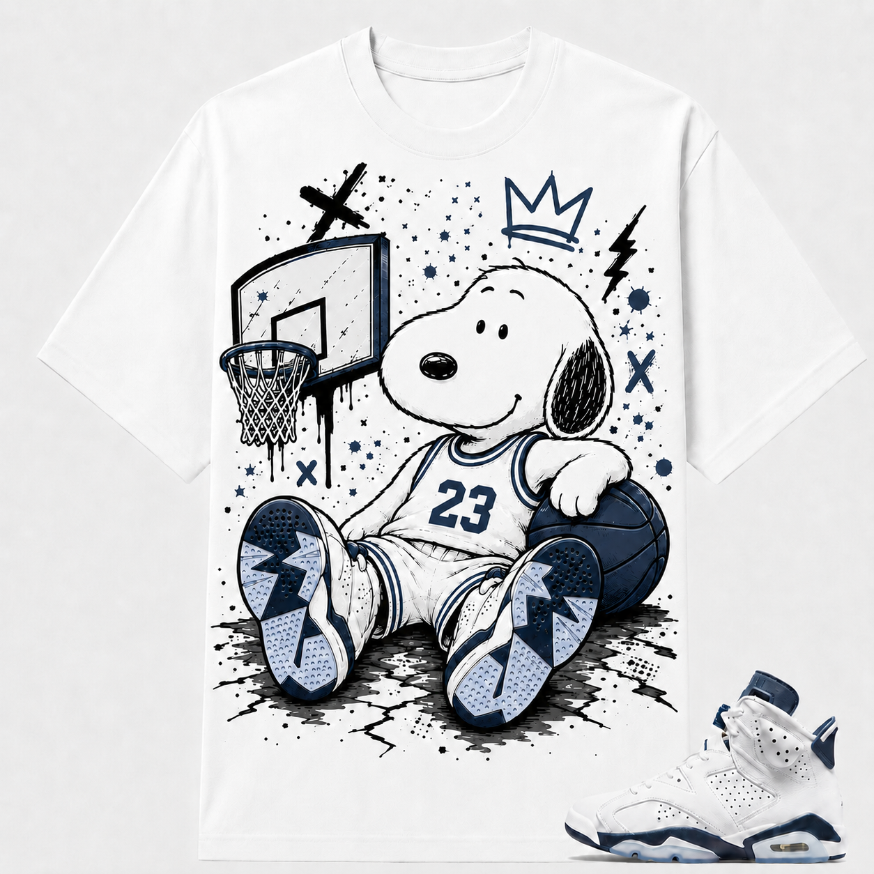 SNOOP X BASKETBALL Shirt To Match AJ 6 Retro ‘Midnight Navy’, AJ 6 Matching Shirt