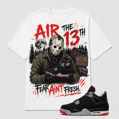 "AIR THE 13TH" Shirt To Match AJ 4 Retro Bred, AJ 4 Matching Shirt
