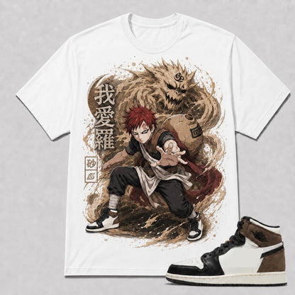 "GAARA" Shirt To Match AJ 1 HIGH ‘Dark Mocha’, AJ 1 Matching Shirt