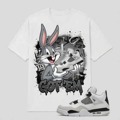"GOT 'EM" Shirt To Match AJ 4 Retro ‘Military Black’, AJ 4 Matching Shirt