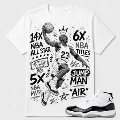 14X ALL STARS Shirt To Match AJ 11 Retro ‘Concord’, AJ 11 Matching Shirt