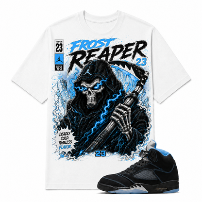 "FROST REAPER" Shirt To Match AJ 5 Black Carolina, AJ 5 Matching Shirt