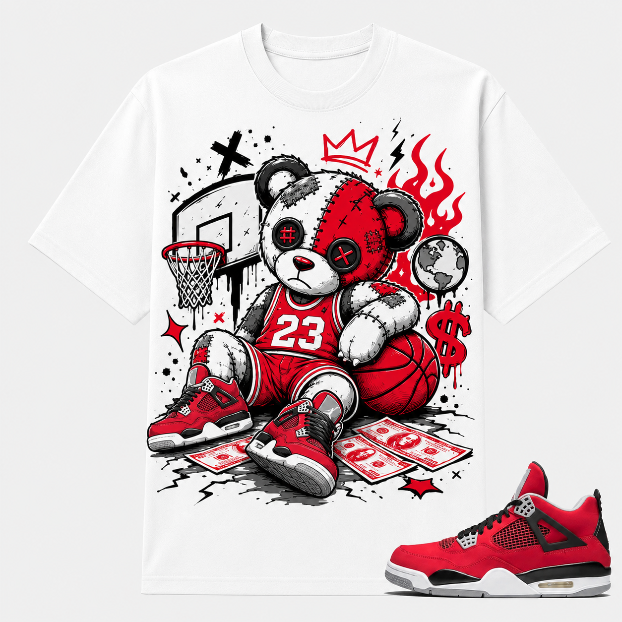 BEAR X BASKETBALL Shirt To Match JD 4 Toro Bravo, JD 4 Toro Bravo Matching Shirt