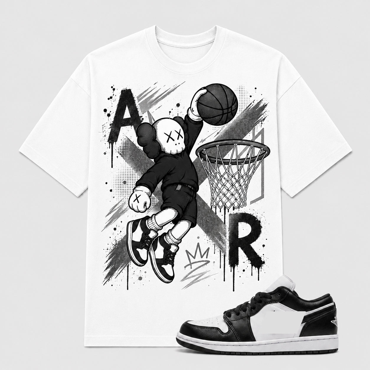 "KWS AIR" Shirt To Match AJ 1 Low Panda, AJ 1 Matching Shirt