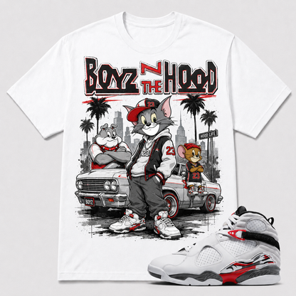 BOYZ ON THE HOOD Shirt To Match AJ 8 Bugs Bunny, AJ 8 Matching Shirt