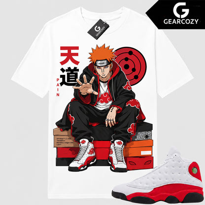 "PAIN AKATSUKI" Shirt To Match AJ 13 Retro OG 'Chicago', AJ 13 Matching Shirt