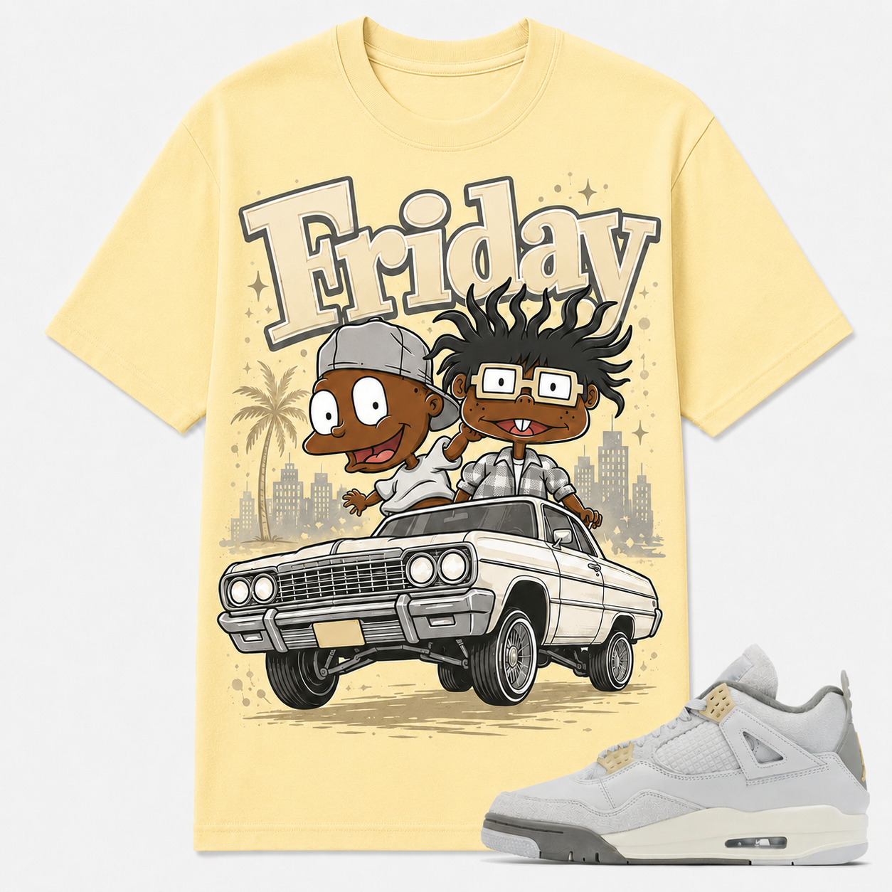 FRIDAY Shirt To Match AJ 4 Retro SE Craft, AJ 4 Matching Shirt