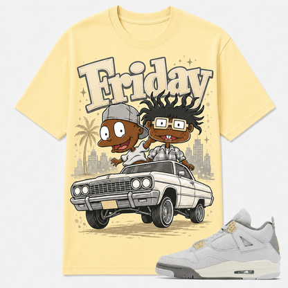 FRIDAY Shirt To Match AJ 4 Retro SE Craft, AJ 4 Matching Shirt