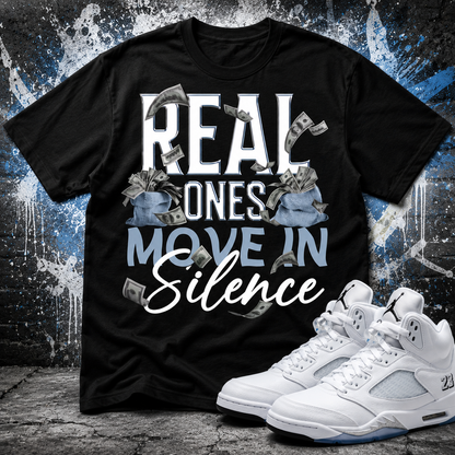 REAL ONES! Shirt To Match JD 5 White Metallic, JD 5 White Metallic 2026 Matching Shirt, JD 5 Retro OG White Metallic Match Shirt