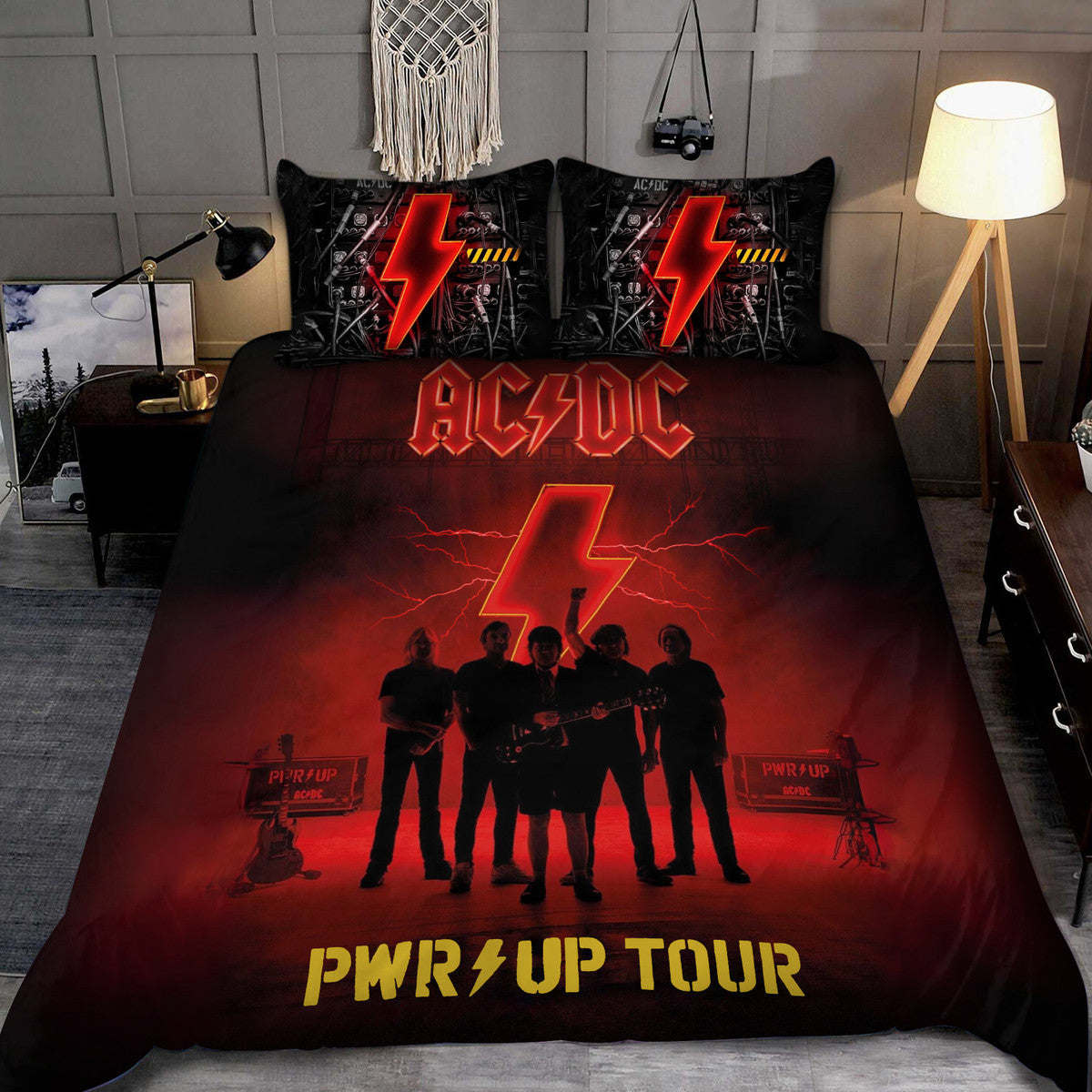 AC Power Up Tour All Over Printed Bedding Set Q310502