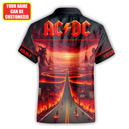 Personalized AC Highway To Hell V2 Tropical Hawaii Shirt Beach Short Q220409
