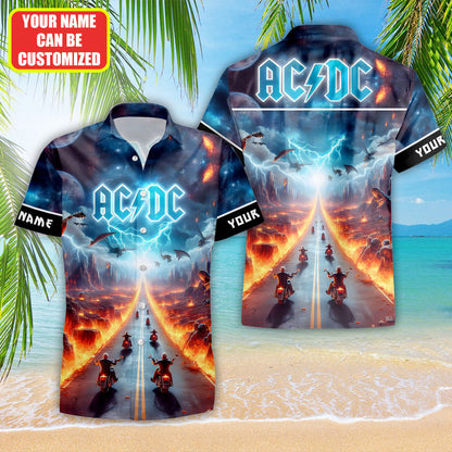 Personalized AC Highway To Hell Tropical Hawaii Shirt Beach Short Q220411