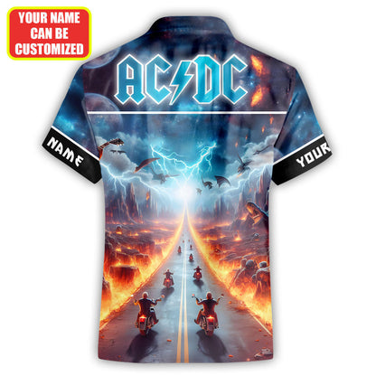 Personalized AC Highway To Hell Tropical Hawaii Shirt Beach Short Q220411