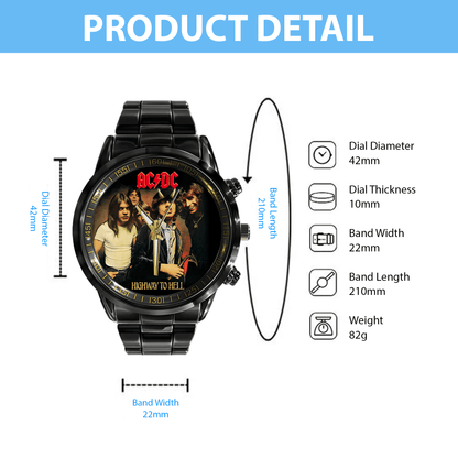 AC Highway To Hell Luxury Stainless Steel Watch Q240307