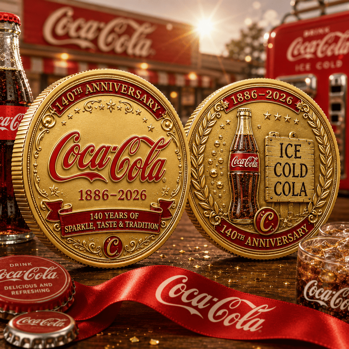 Cola 140th Anniversary Commemorative Coin V7