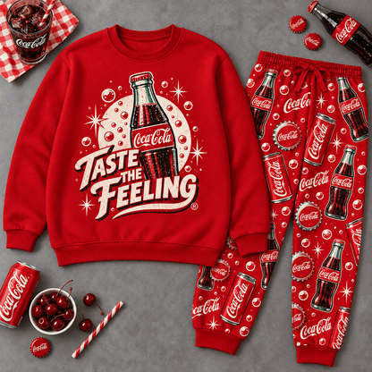 Cola Taste The Feeling Unisex Sweatshirt And Sweatpant Set