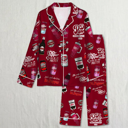 Dr Pepper Drinks Pajamas Set