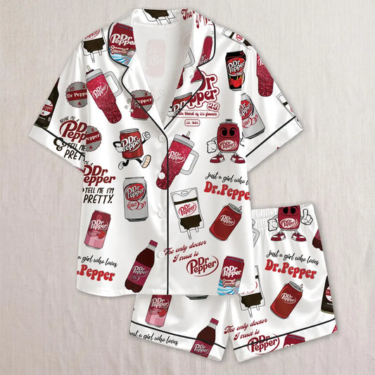Dr Pepper Drinks Pajamas Set