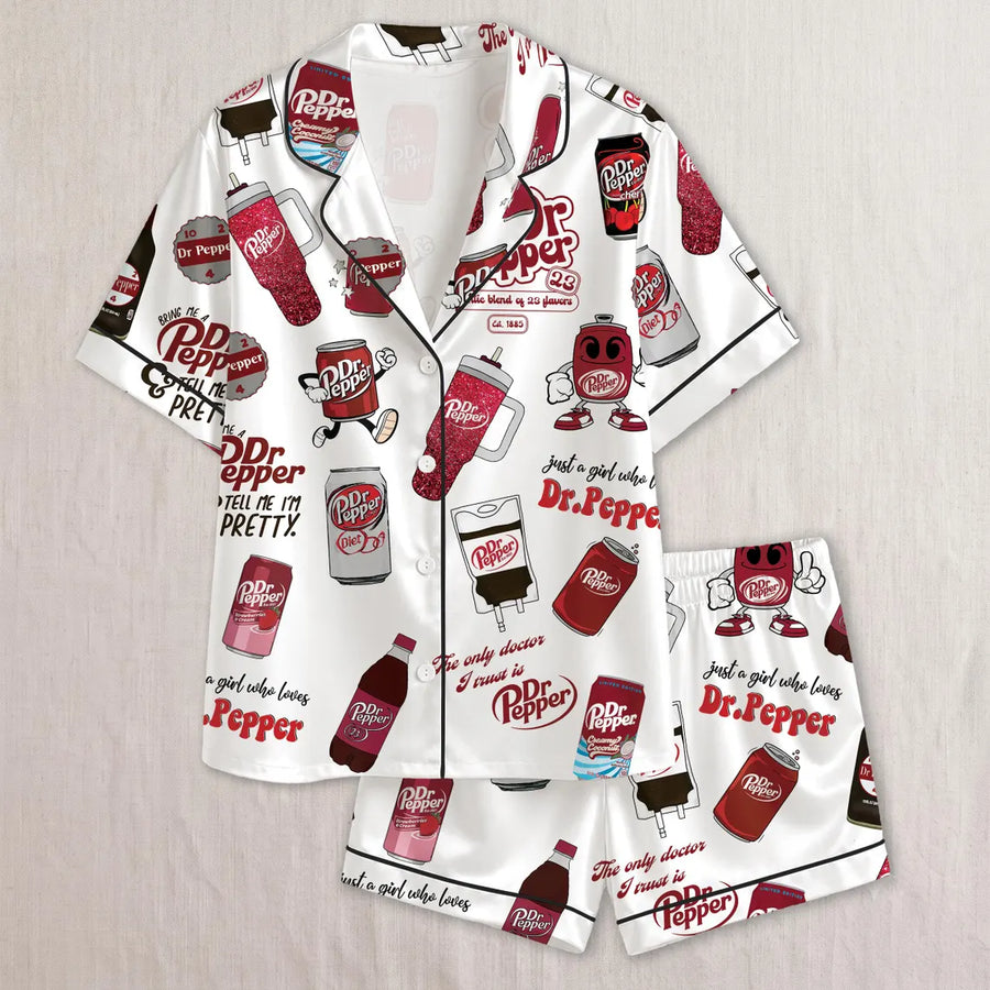 Dr Pepper Drinks Pajamas Set