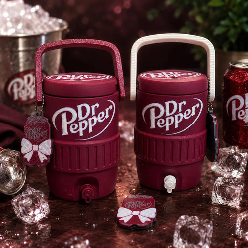 Dr Pepper Mini Cooler Jug Can Holder, Dr Pepper Lover Desk Decor