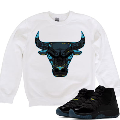 Bull Shirt To Match JD 11 Gamma, JD 11 Gamma Sneaker Mactching Shirt, JD Match Tee, AJ 11 Gamma Sneaker Match Shirt