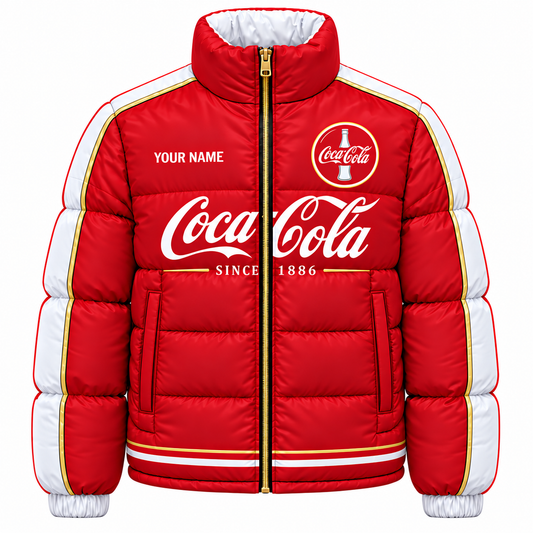 Cola Since 1886 Puffer Jacket , Cola Windproof Puffer Jacket
