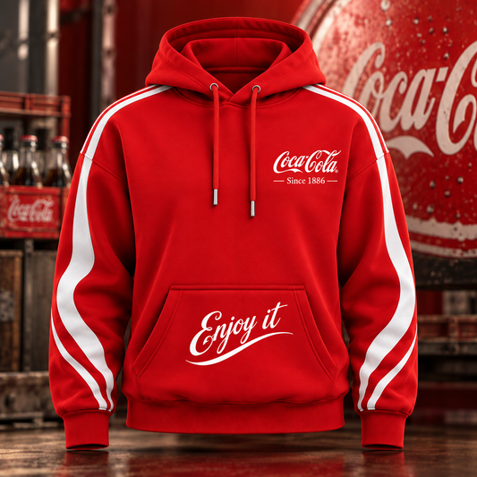 Cola Since 1886 All Over Printed Hoodie And Sweatpants Set