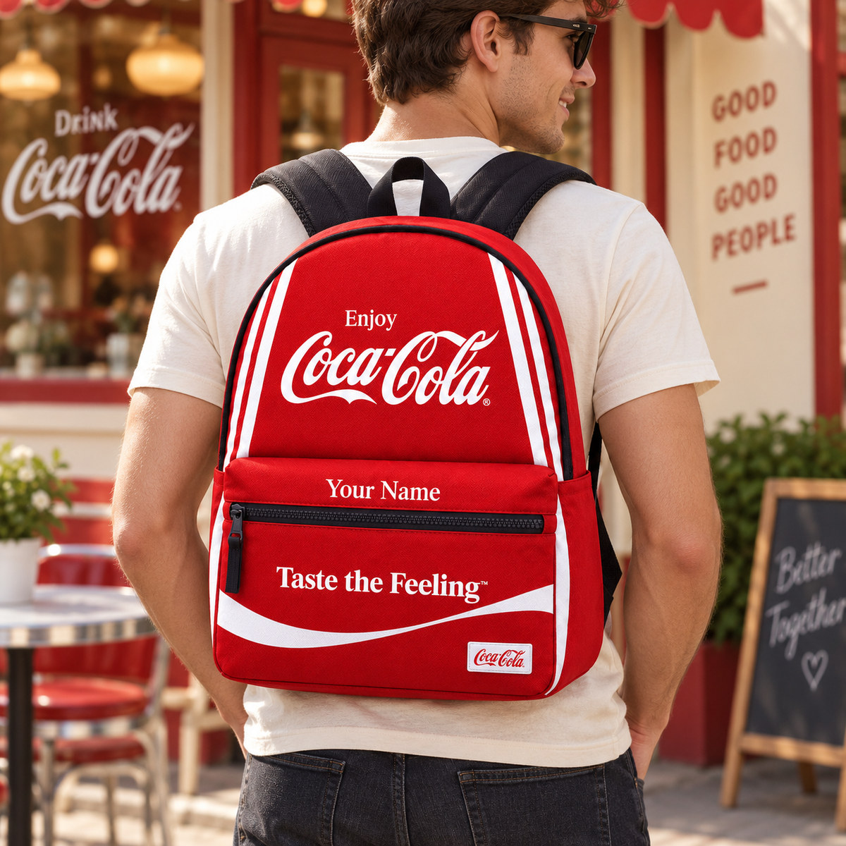 Cola Taste The Feeling Backpack, Personalized Cola Backpack V5