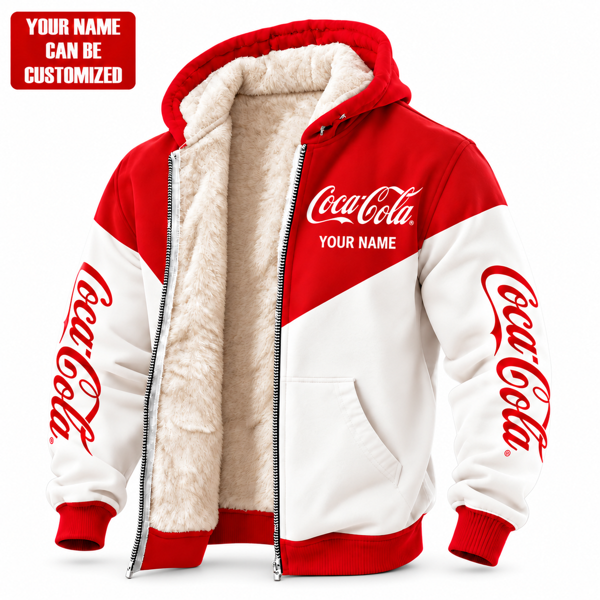Cola Classic Fleece Jacket , Personalized Cola Fleece Inside Jacket V2