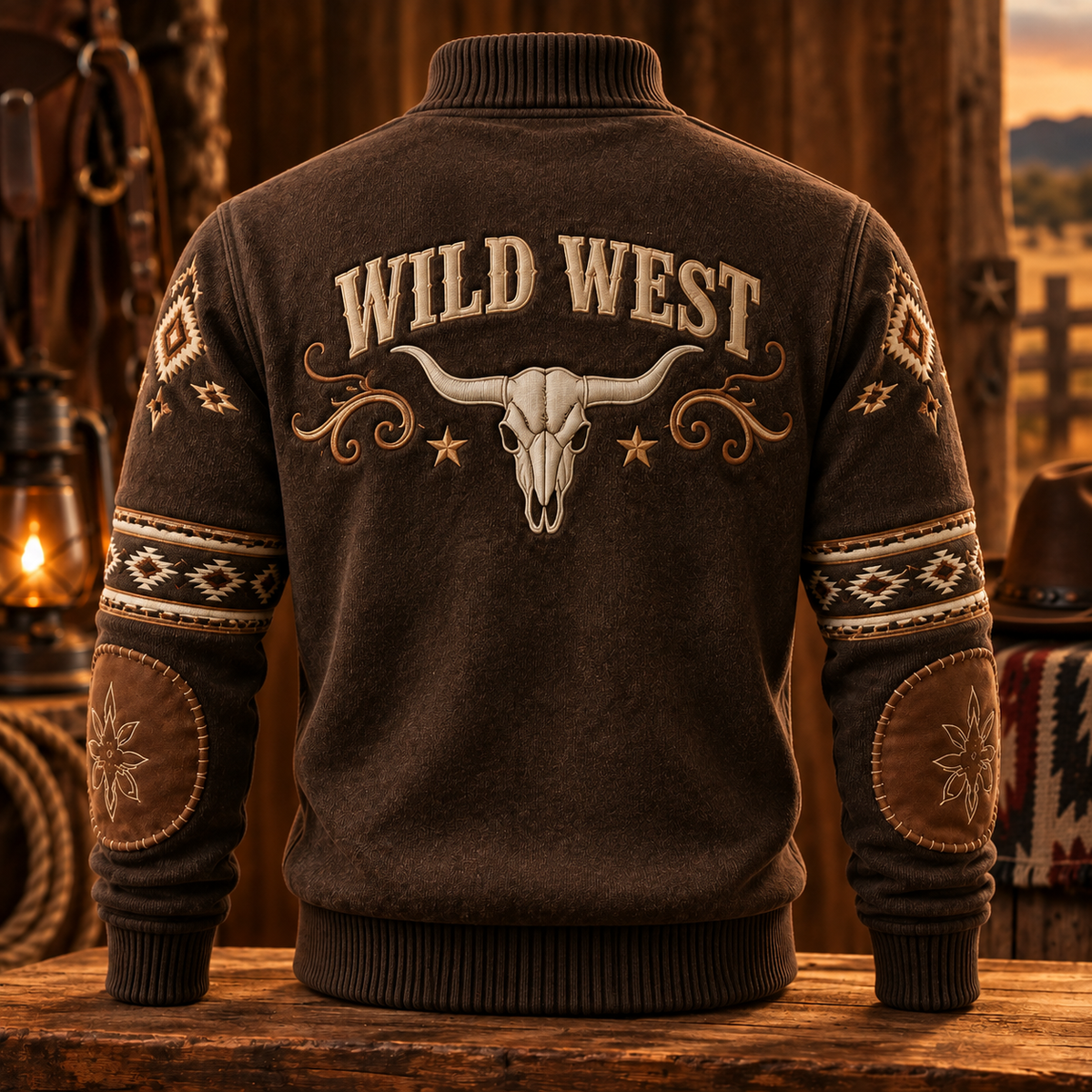 Marlbor Original Wild West Fleece Quarter-Zip Pullover