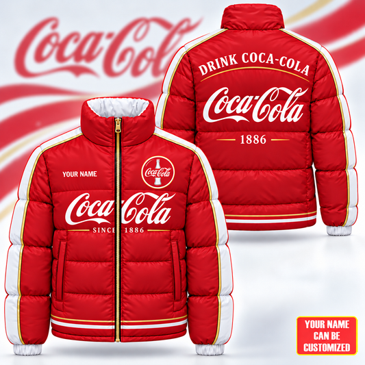 Cola Since 1886 Puffer Jacket , Cola Windproof Puffer Jacket