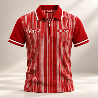 Cola Classic Zip Polo , Custom Name Cola Polo , Cola 2026 Shirt