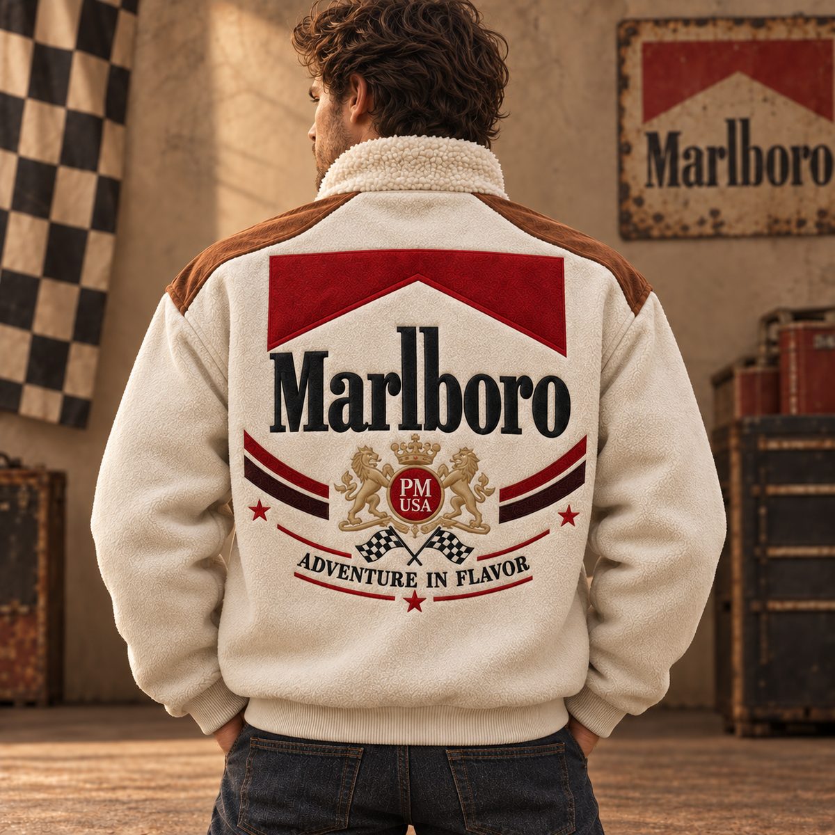 Marlbor Adventure In Flavor Fleece Quarter-Zip Pullover