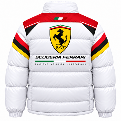Scuderia Ferrar Racing Puffer Jacket , Scuderia Ferrar Windproof Puffer Jacket
