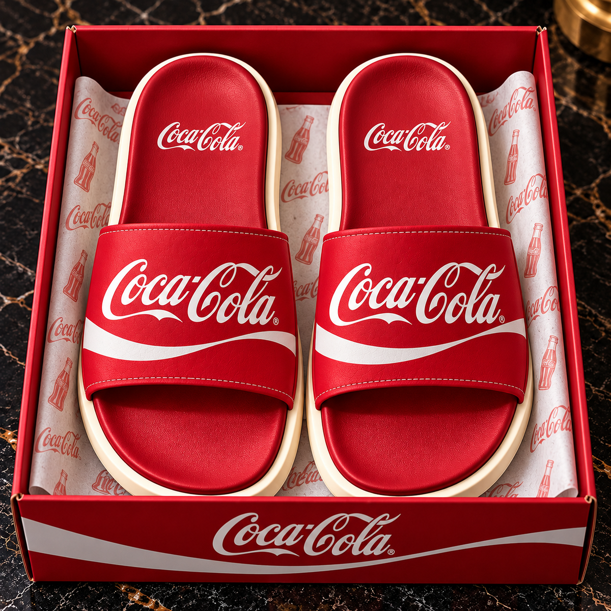 Cola The Real Thing Custom Leather Sandals V4