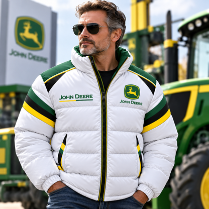 J.Deere Tractor Puffer Jacket , J.Deere Windproof Puffer Jacket