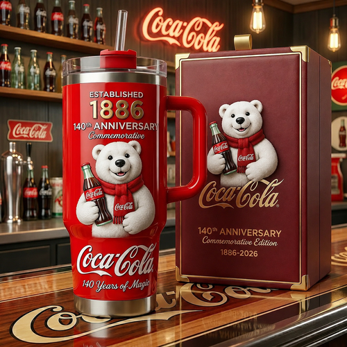 Cola 140th Anniversary Insulated Tumbler 30oz V20, Cola Tumbler 40oz (1886 - 2026)