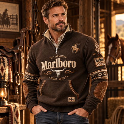 Marlbor Original Wild West Fleece Quarter-Zip Pullover