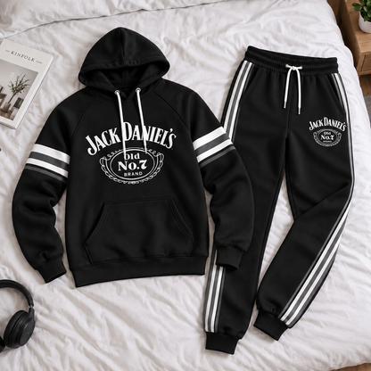 Jack Dani Old No.7 Brand All Over Printed Hoodie and Sweatpants Set