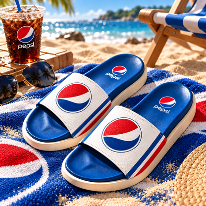 Pepsi Custom Leather Sandals