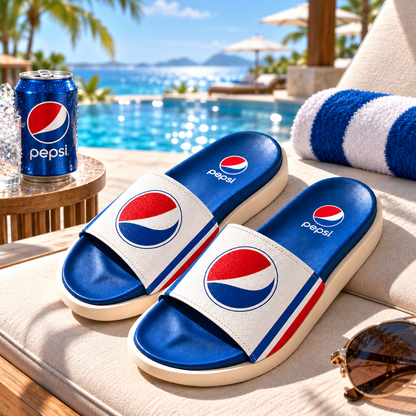 Pepsi Custom Leather Sandals