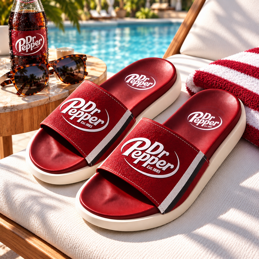 Dr Pepper Custom Leather Sandals