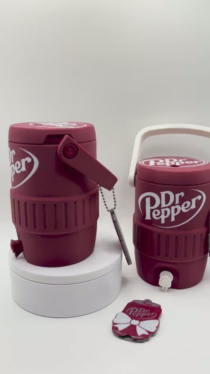Dr Pepper Mini Cooler Jug Can Holder, Dr Pepper Lover Desk Decor