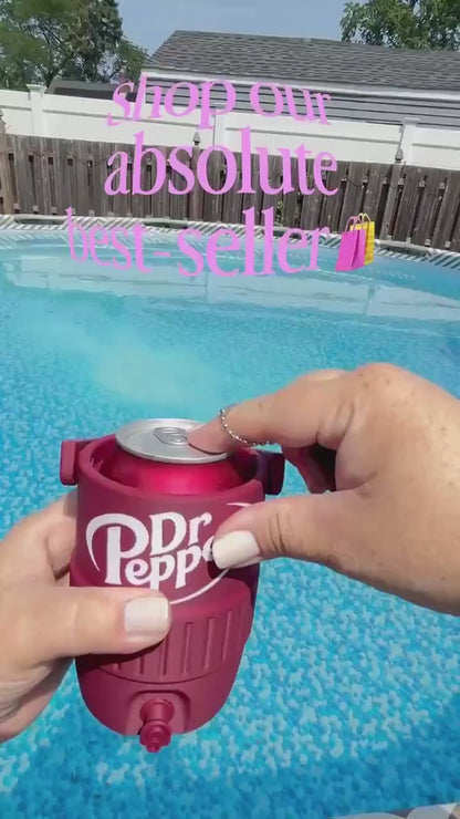 Dr Pepper Mini Cooler Jug Can Holder, Dr Pepper Lover Desk Decor