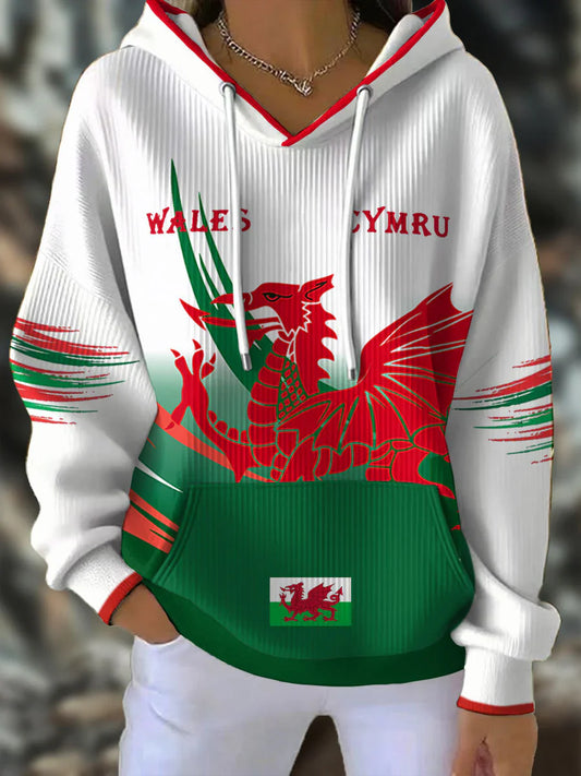 Wales Rugby Unisex Fabric Hooded Sweatshirt