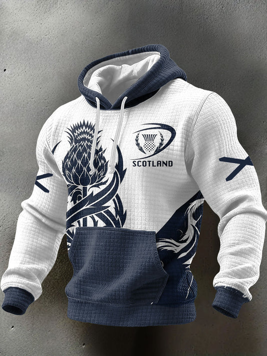 Scotland Rugby Fabric Hooded Sweatshirt V4